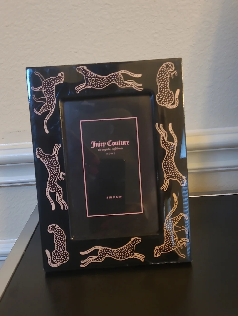 Juicy Couture Black Frame with Pink Leopard Motif